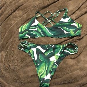 Fashion Nova Palm Print Bikini.